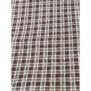 Brown & Beige Plaid Fabric 24x40" For Sewing Quilting Crafts